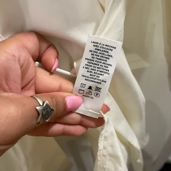 Lafayette 148 New York Wrap Top V-neck Long Sleeve Top size 14 - Picture 6 of 8